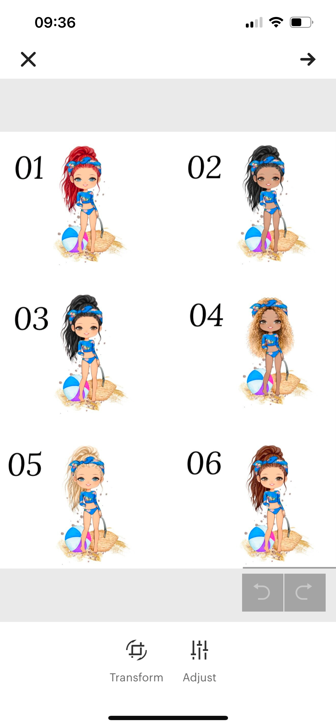 Beach girl accessories pouch