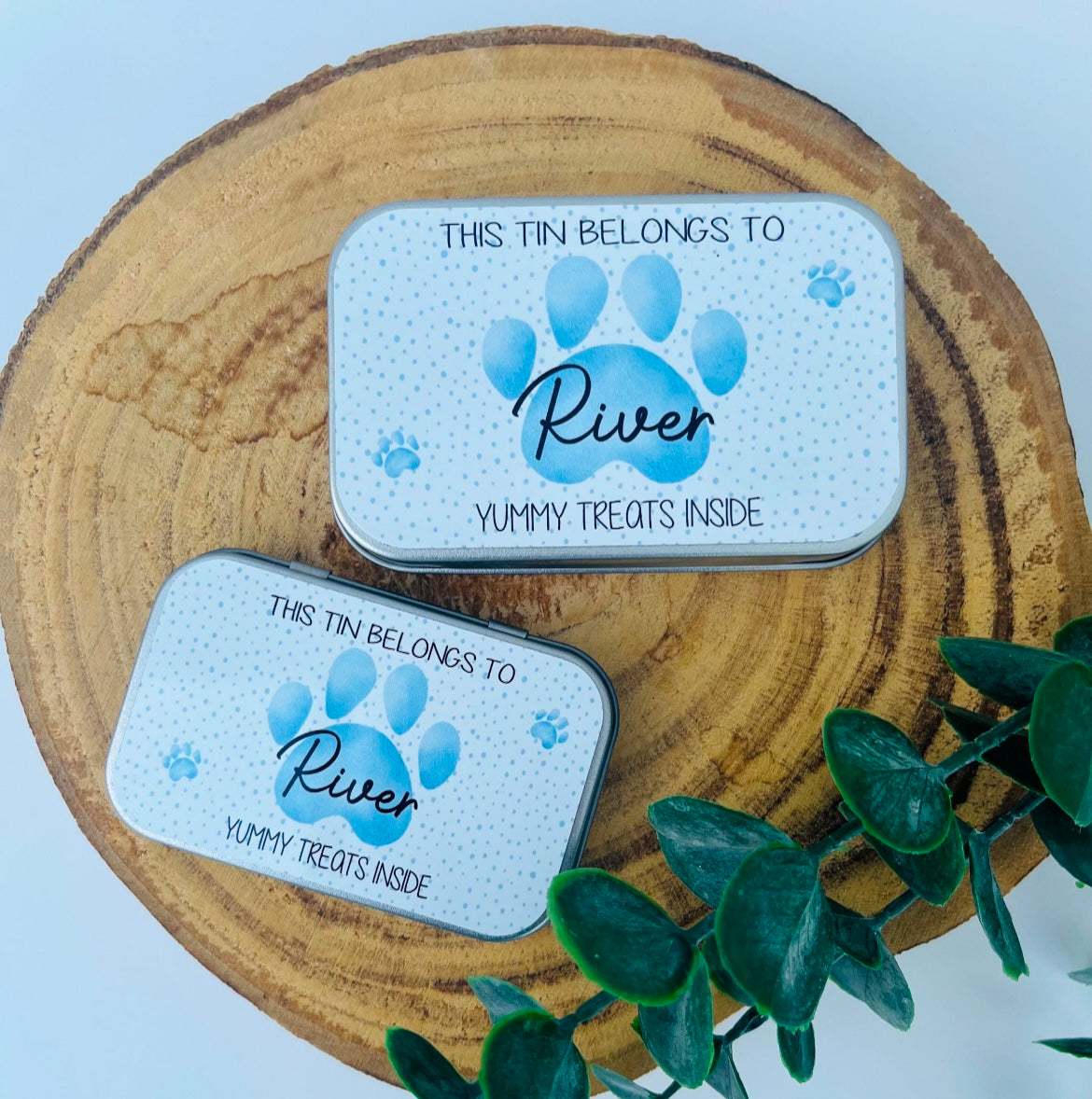Doggie treat tin