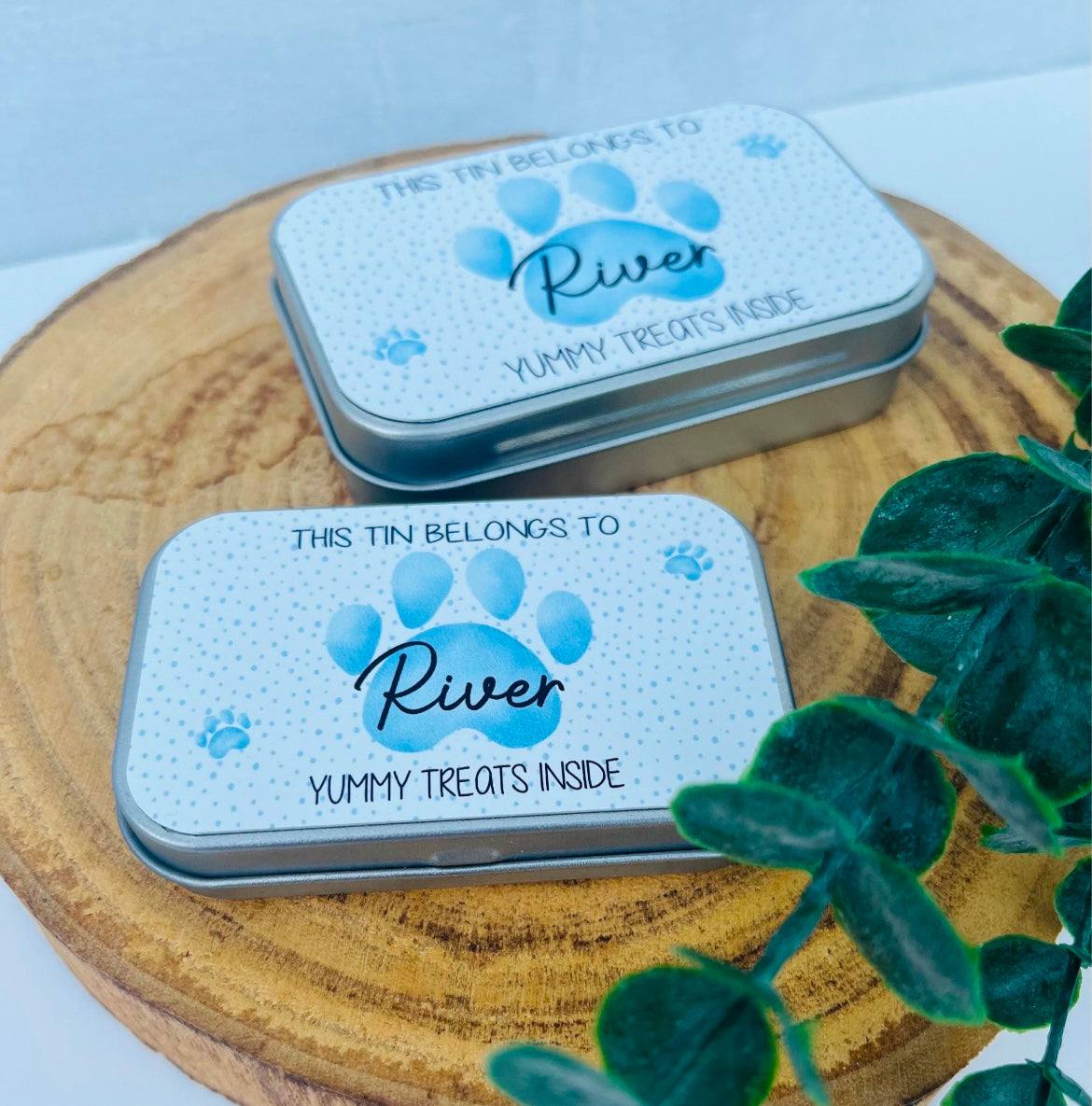 Doggie treat tin