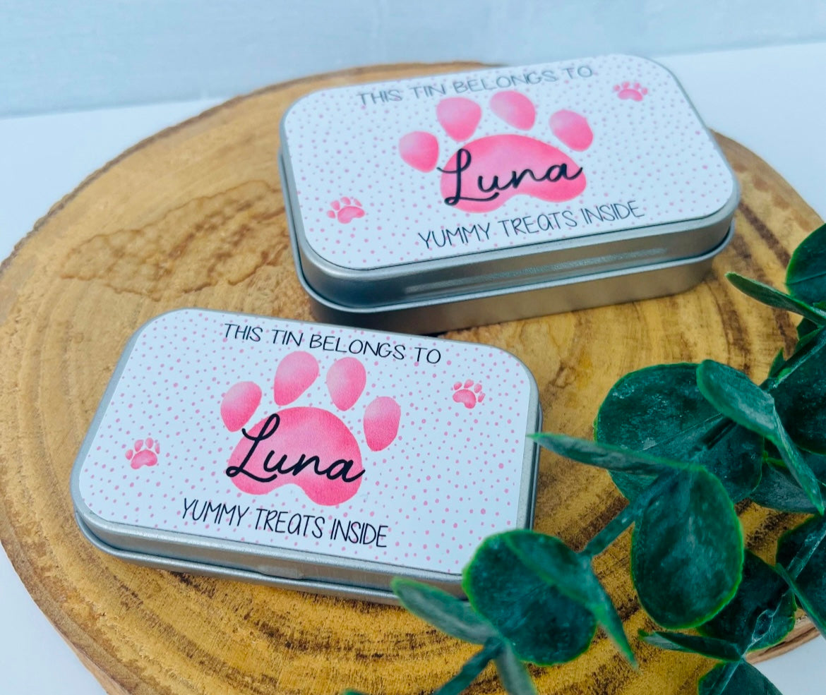 Doggie treat tin