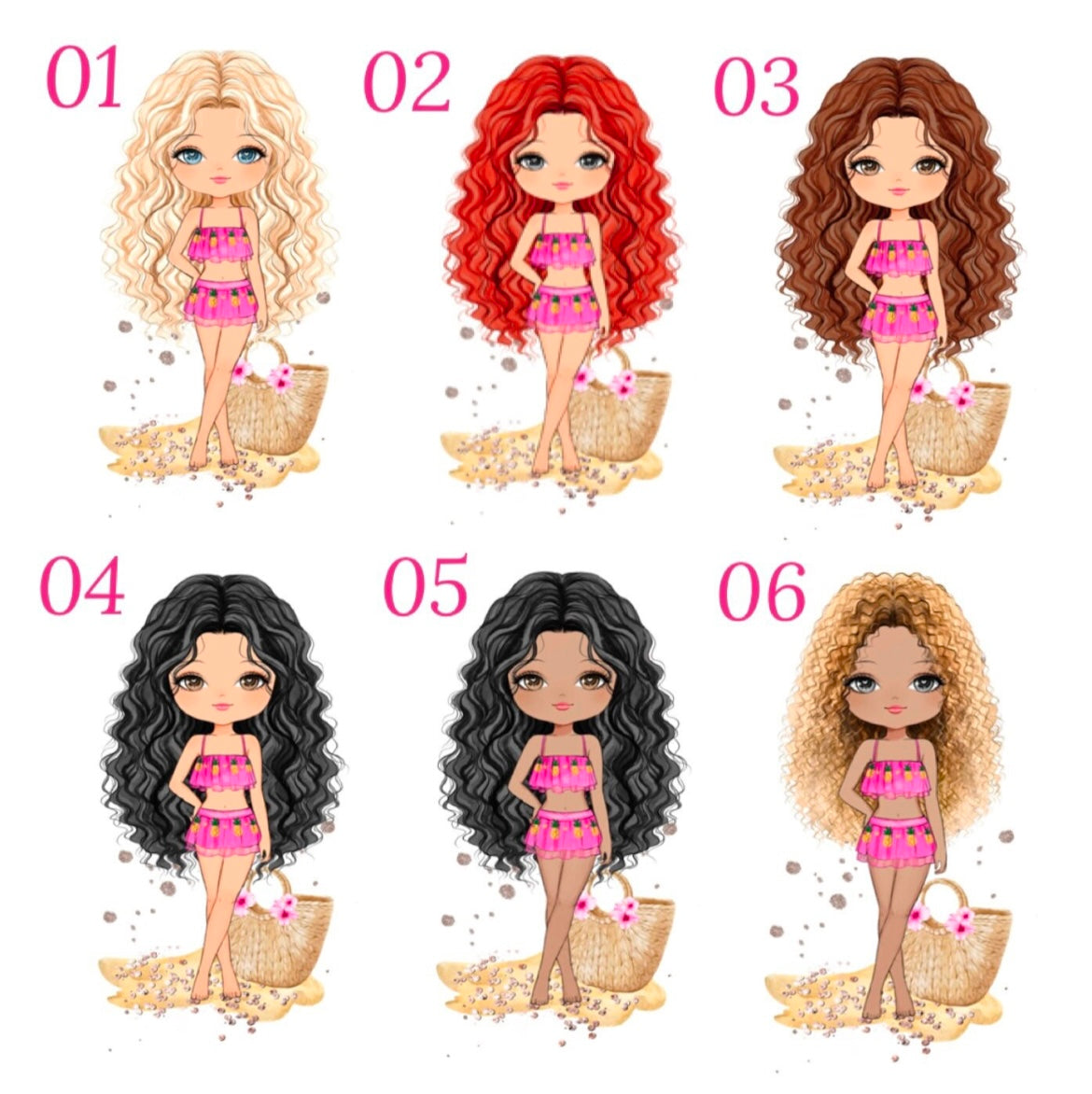 Beach girl Luggage Tag
