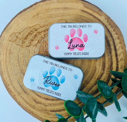 Doggie treat tin