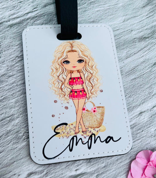 Beach girl Luggage Tag